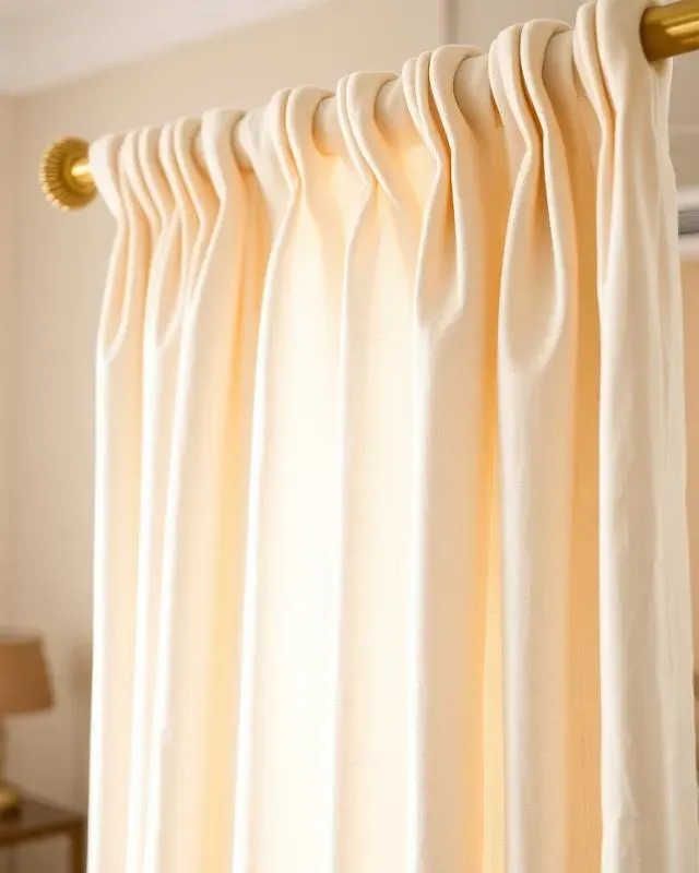 Two finger pleat drapery